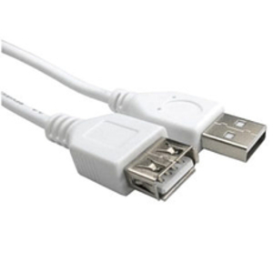 1.8m USB2.0 Type A M to Type A F Extension Cable White