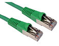 CAT6A Shielded Network Patch Cable, 0.25m, Green