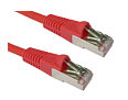 CAT6A Shielded Network Patch Cable, 0.5m, Red