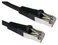 CAT6A Shielded Network Patch Cable, 1m, Black