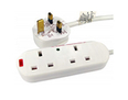 2m Surge Protected UK Power Extension - 2 Ports