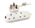 3m Surge Protected UK Power Extension - 2 Ports