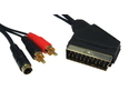 SCART to Two RCA & SVHS Cable