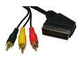 1.5m SCART to Three RCA Cable
