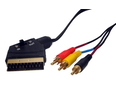 1.5m Switchable SCART to Three RCA Cable
