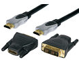 2m Hdmi Cable Kit with Free HDMI to DVI Adapters SLX Gold 26608H