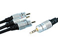 Camcorder 4 pole 3.5mm to 3x Phono Audio Video Cable