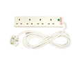 5m Surge Protected UK Power Extension - 4 Ports
