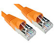 CAT6A Ethernet Cable 0.25m Orange - Full Copper Shielded FTP