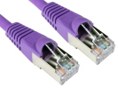 CAT6A Shielded Network Patch Cable, 0.5m, Violet