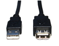 1m USB2.0 Type A (M) to Type A (F) Extension Cable - Black