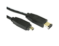 2m Firewire 6 Pin (M) to 4 Pin (M) Cable