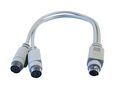 0.25m PS/2 1x M to 2x F Splitter Cable