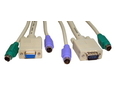 10m 2x M-M PS/2 & 1x SVGA M-F KVM Cable