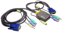 2 Port KVM With Audio Function C/W Moulded Cable