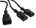 2.5m C14 to 2x C13 Power Splitter Cable