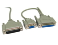 D9 & D25 (F) - D25 (M) Serial Modem Cable