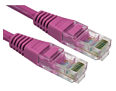 CAT5e Ethernet Cable 1m Pink UTP Stranded Full Copper