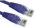 CAT5e Ethernet Cable 1m Violet UTP Stranded Full Copper