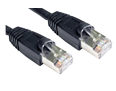 Snagless Shielded CAT6 Patch Cable, 0.5m, Black