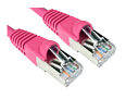 CAT6A Shielded Network Patch Cable, 20m, Pink