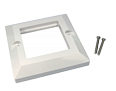 Dual Port Faceplate Frame for Euromod Wall Plate Modules