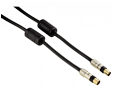 5m TV Aerial Cable, Black, Male to Female Connectors Hama 83111