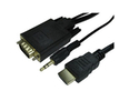 1.8m HDMI (M) to VGA (M) with Audio Cable
