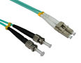 LC - ST 50/125 OM3 Fibre Optic Patch Cable 1m