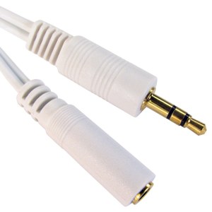 White 3.5mm Extension Lead 15m