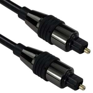 Toslink Optical Cable, Black Plugs