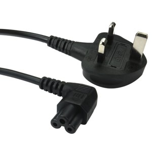 1.8m Right Angled C5 Cloverleaf to UK Power Cable Ideal for LG TVs