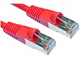 Shielded CAT5e Patch Cable, 0.5m, Red