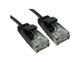 0.25m Slim Economy 6 Gigabit Patch Cable Patch Cable - Black