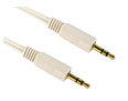 10m White 3.5mm Stereo Jack to Jack Cable Premium