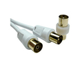 3m TV Extension Cable with Male Coupler - White